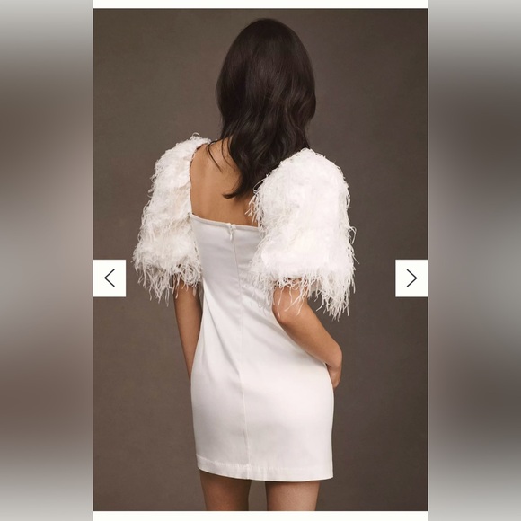 NWT Anthropologie BHLDN Nellie Square-Neck Mini Dress | Removable Sleeves - Picture 2 of 11